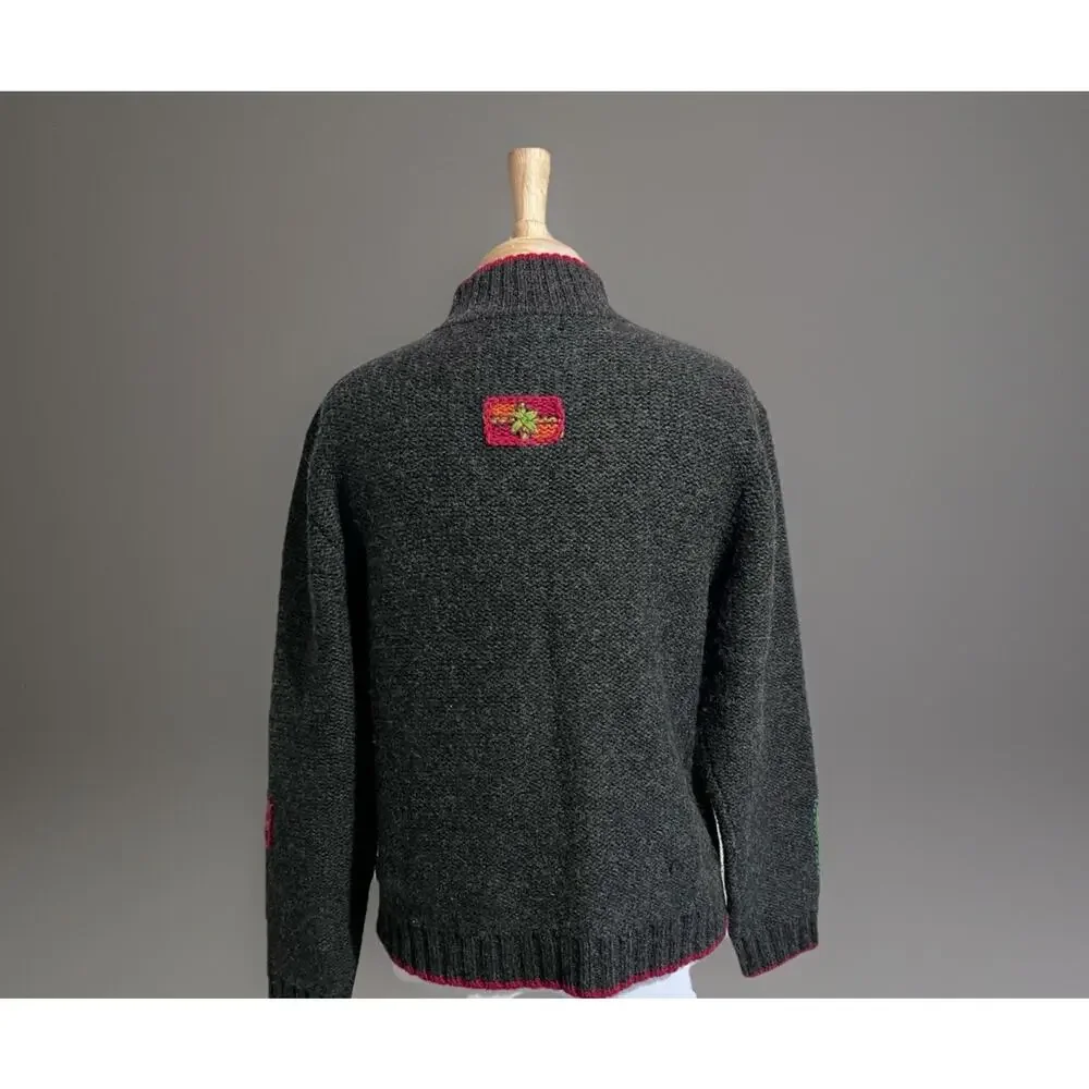 Vintage 90s Woolrich Sweater Womens L Christmas Present Holiday 100% Wool